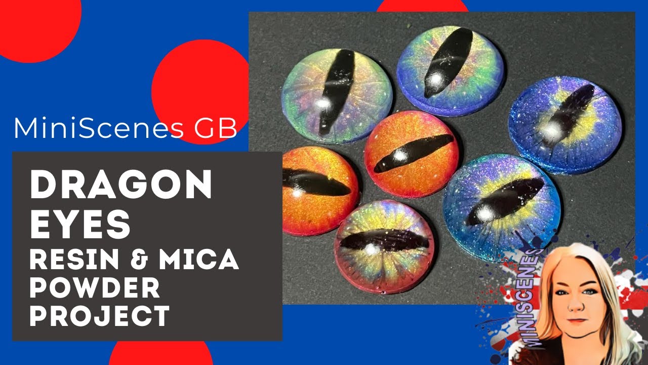 #25 Can you make a dragon's eyes using only epoxy resin, mica and a marker pen?