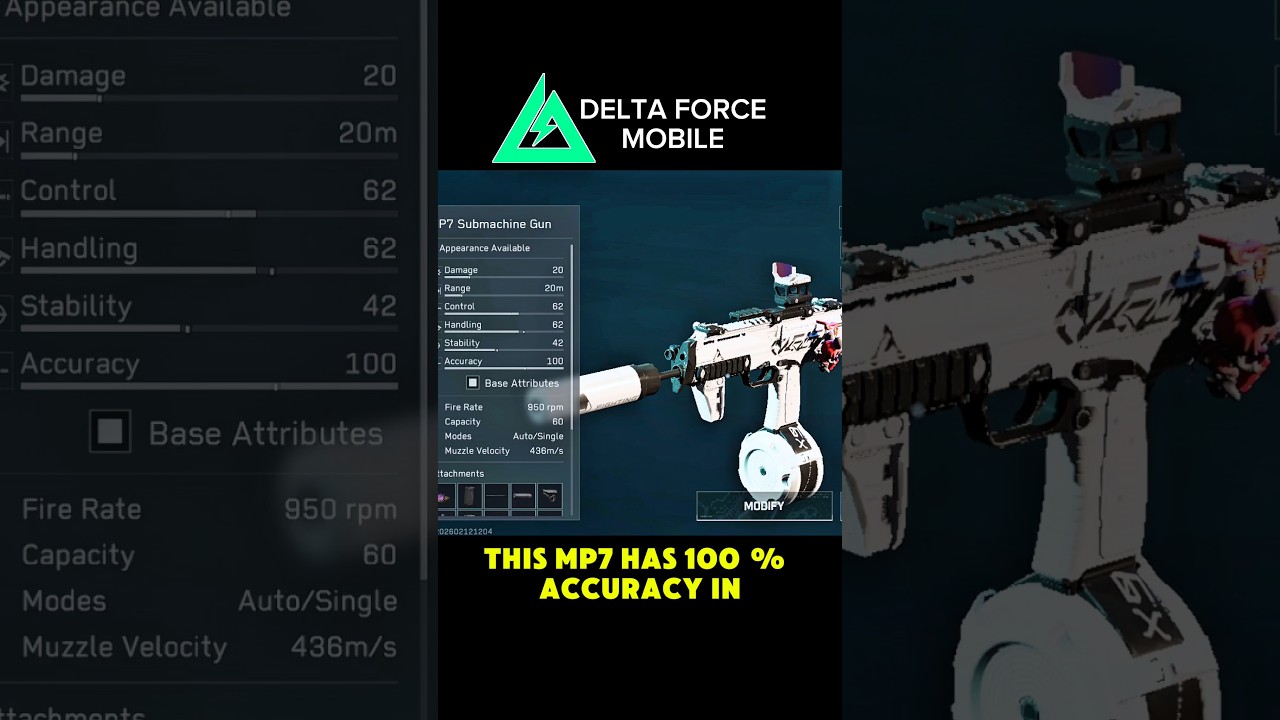 MP7 100% ТОЧНОСТЬ🥶🔥DELTA FORCE MOBILE SEASON 8 #deltaforcemobile #deltaforce #deltaforcegame