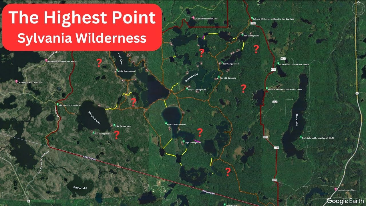 Highest Point in the Sylvania Wilderness