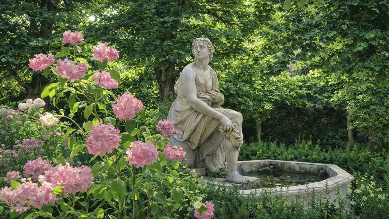 Peaceful Garden Ambience 🌸 | Classical Piano & Birds | 4 Hours