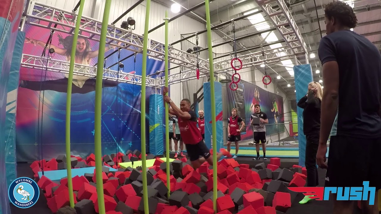 Chairboys train at Rush Trampoline Park in High Wycombe