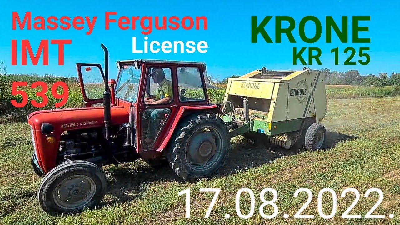 Baliranje Deteline 17.08.2022. IMT 539 i KRONE KR 125 | KRONE KR 125  Massey Ferguson