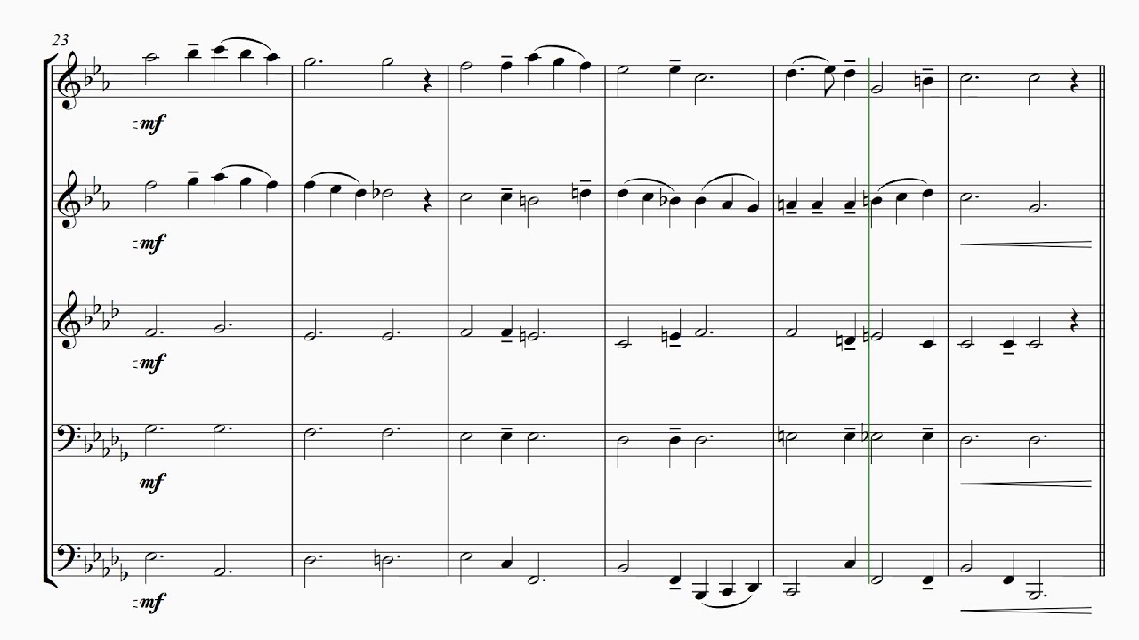 Vem kan segla - Sheet Music for Brass Quintet