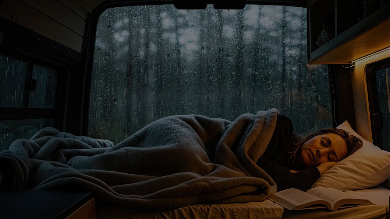 Car Camping in the Rain | Heavy Rain Sounds for Deep Sleep