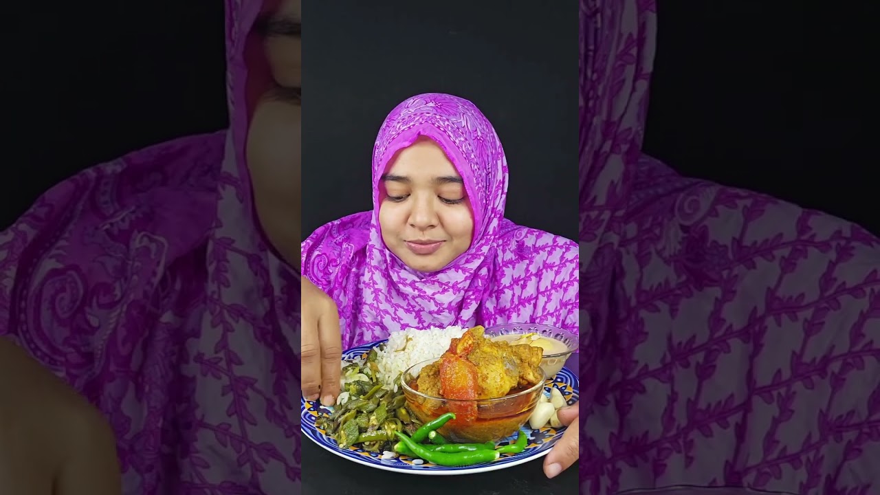 Cooking & Eating Shinwari Style Chicken Korai,Bhindi Fry with Rice, Dudh Pitha Asmr Eating Show 