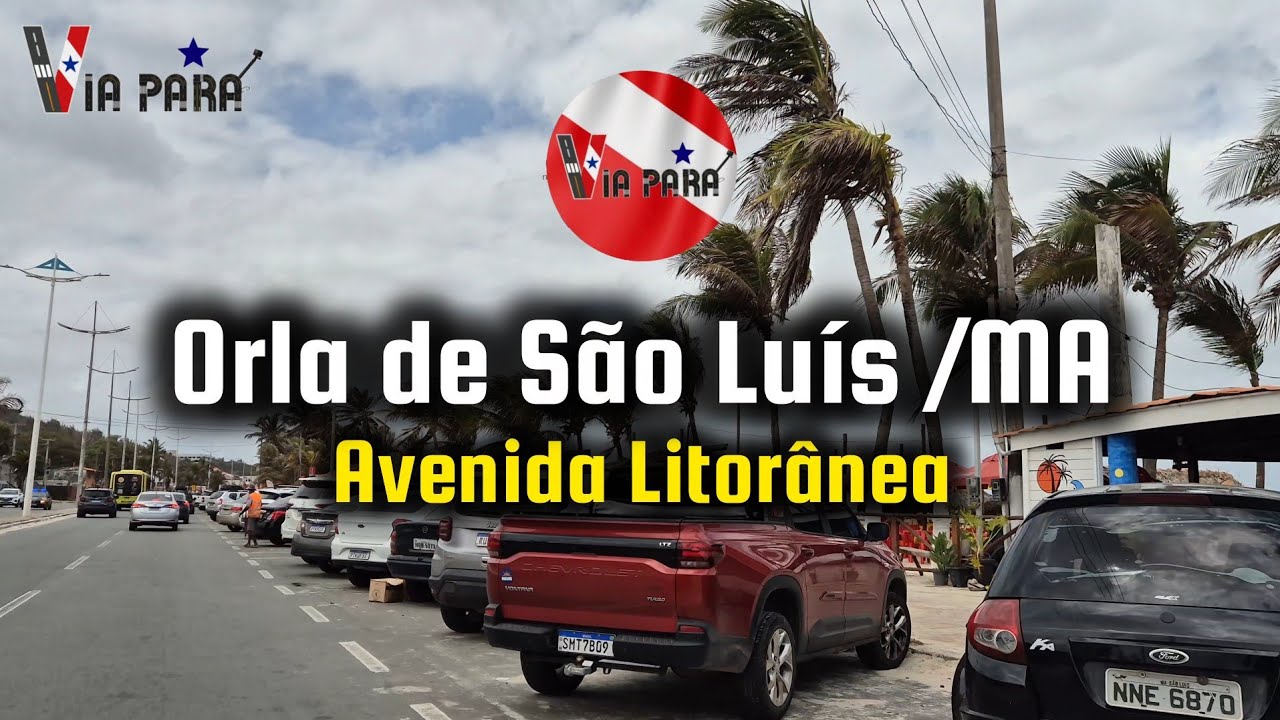 DIRIGINDO NA AVENIDA LITORÂNEA: 7KM DE ORLA EM SÃO LUÍS DO MARANHÃO.  DIRIGINDO VIA PARÁ. #turismo 