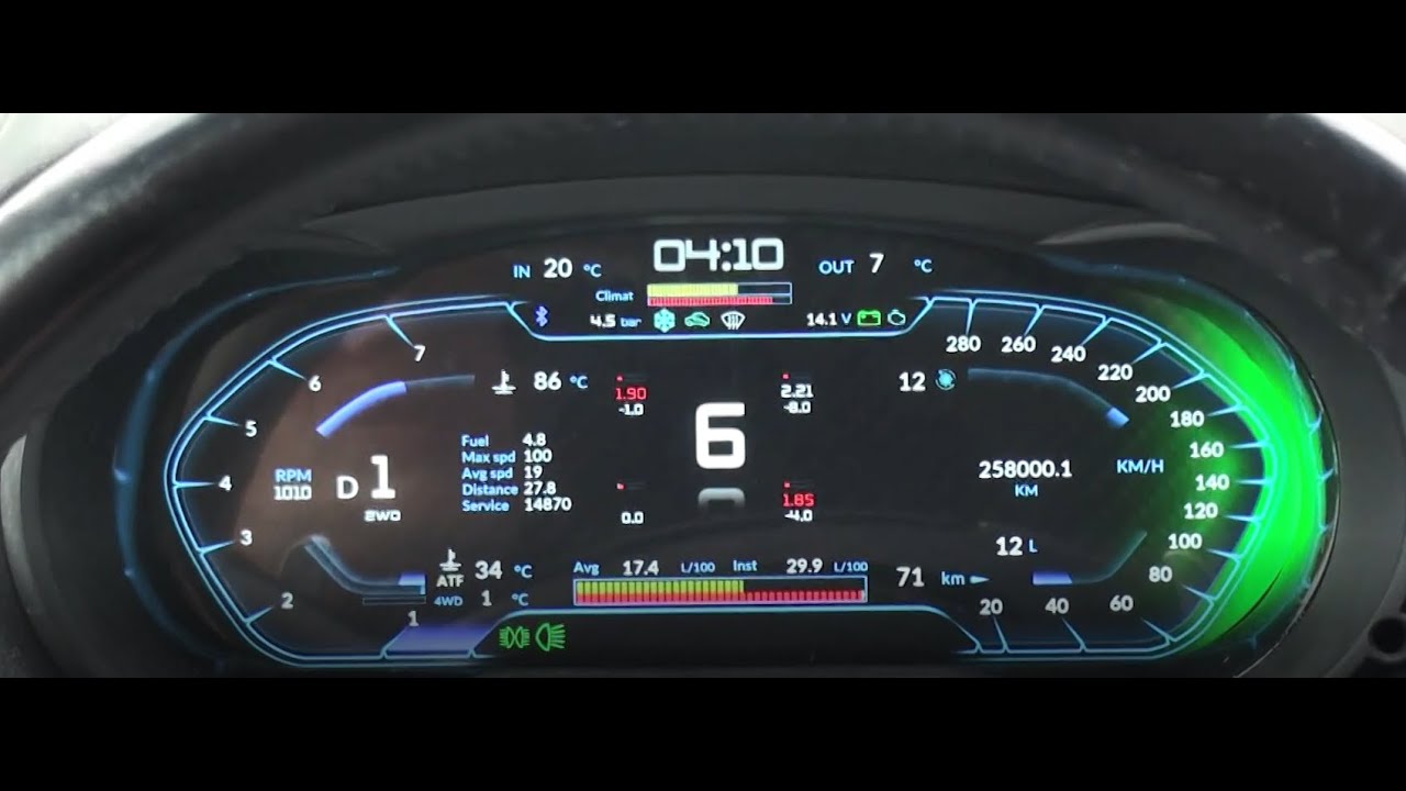 Engine hour indicator in Mitsubishi's lcd-dash / Индикатор моточасов в цифровой приборке Mitsubishi