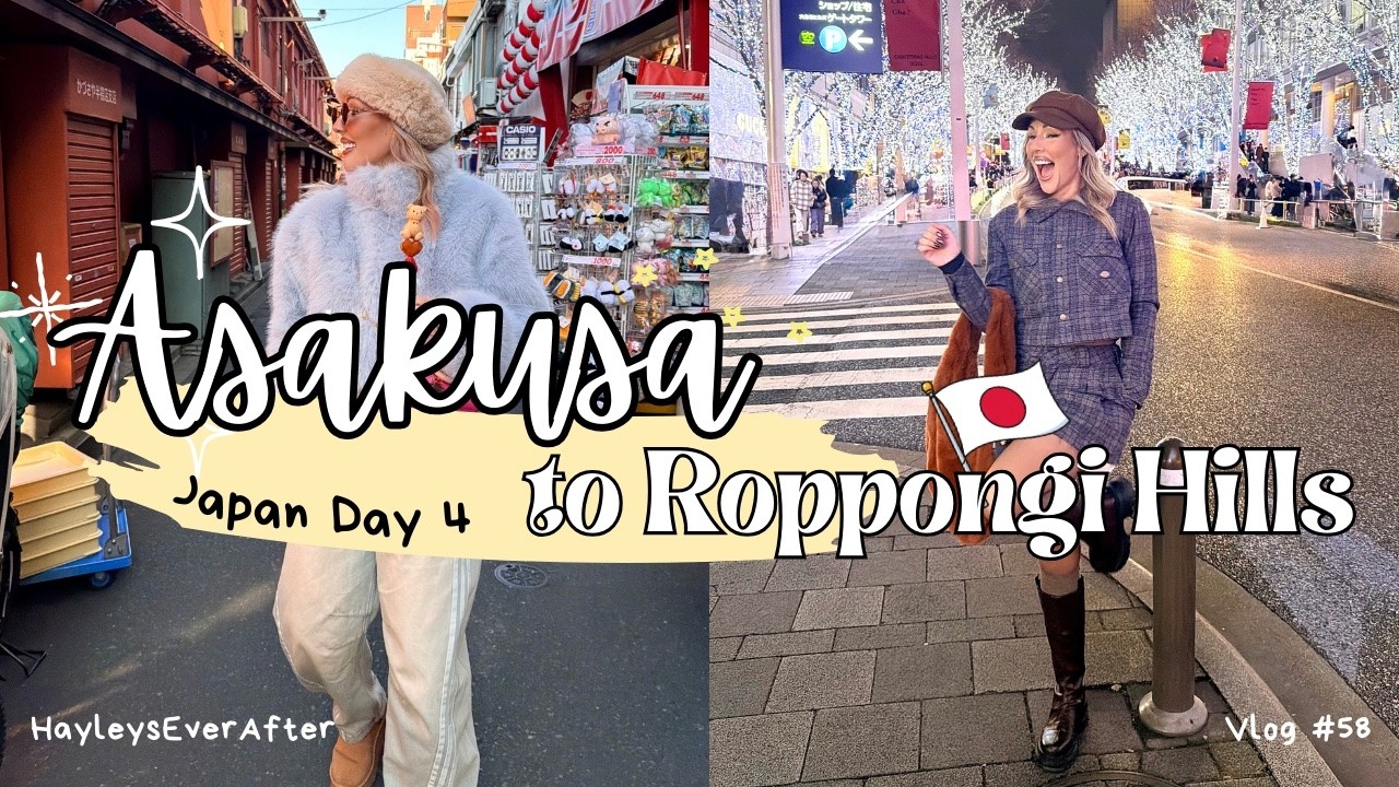 Tokyo at Christmas 🎄 Asakusa Street Food & Roppongi Illuminations | Japan Vlog