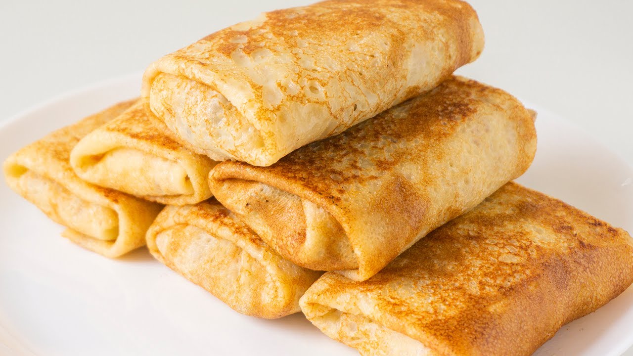 Блинчики на молоке с картошкой и грибами 😊