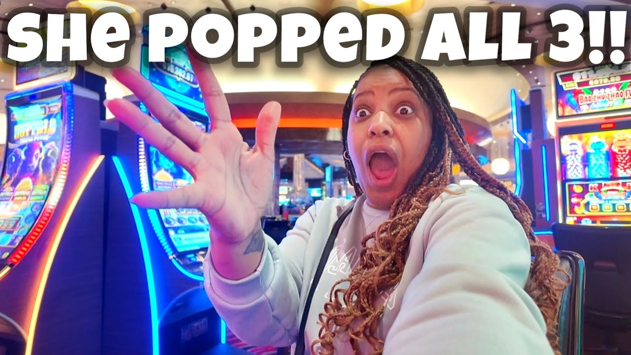 She Got Her 1st Triple Pop On This Slot And Won HUGE!!