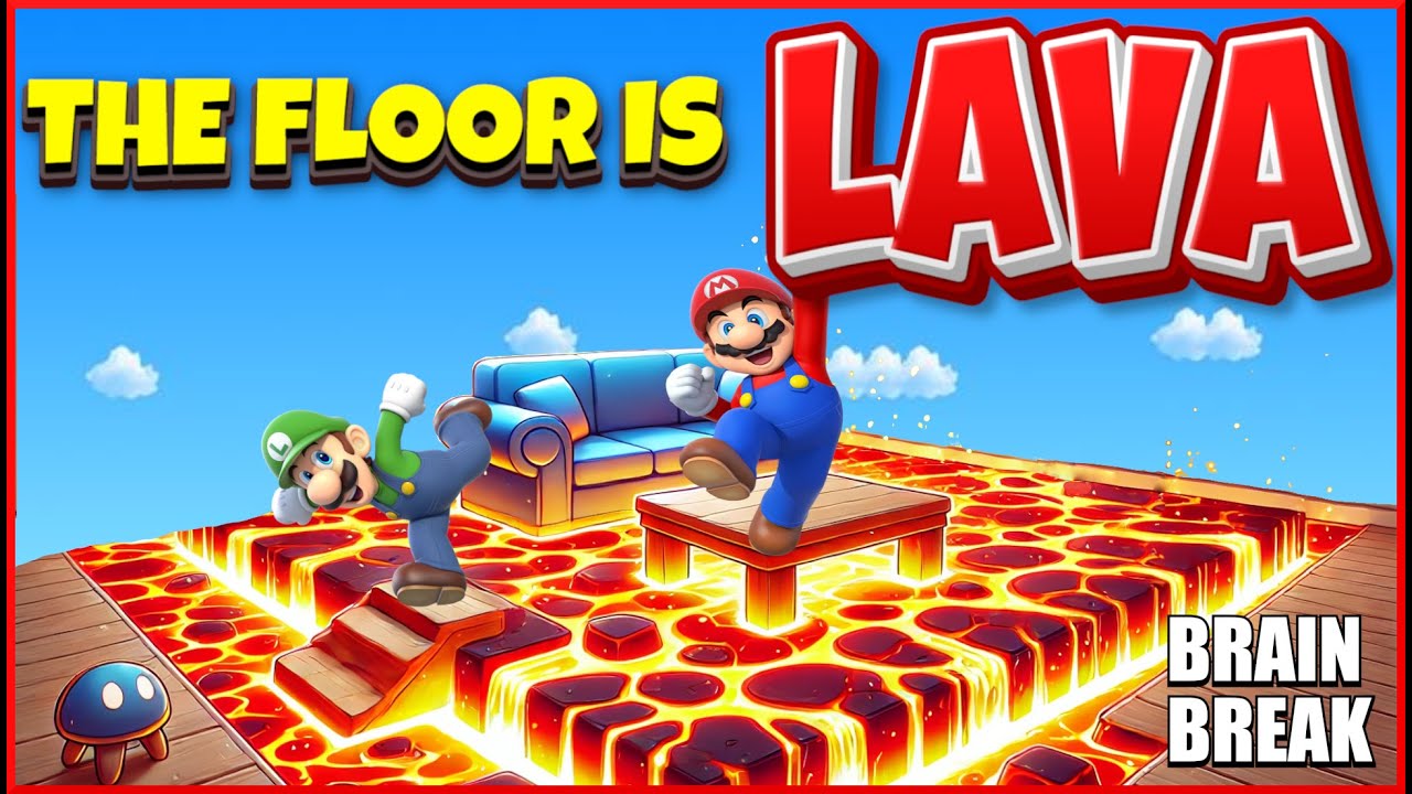 Floor is Lava! Mario Brain Break | Just Dance