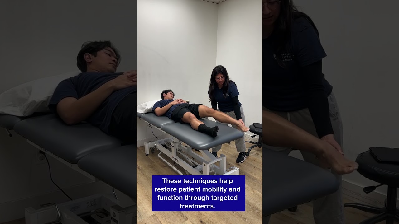 Physical Therapist Assistant students practice proprioceptive neuromuscular facilitation!