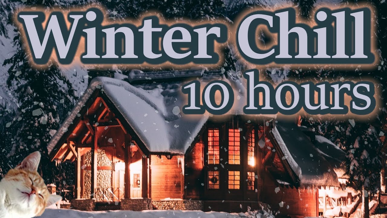 Relaxing Fire Crackling Soundtrack With Snow Visuals (9 Hours)