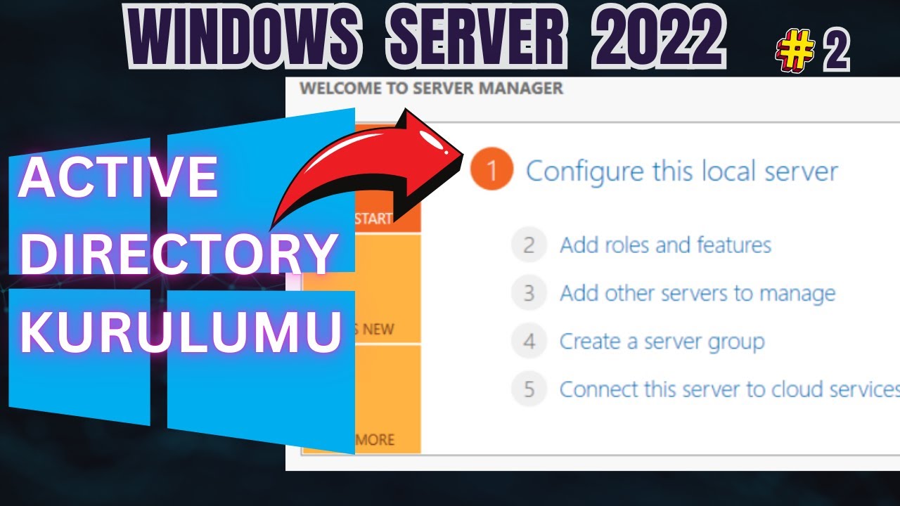 Active Directory Kurulumu |  Windows Server 2022 Kurulum Sonrası Ayarlar  IIS, Active Directory, DNS