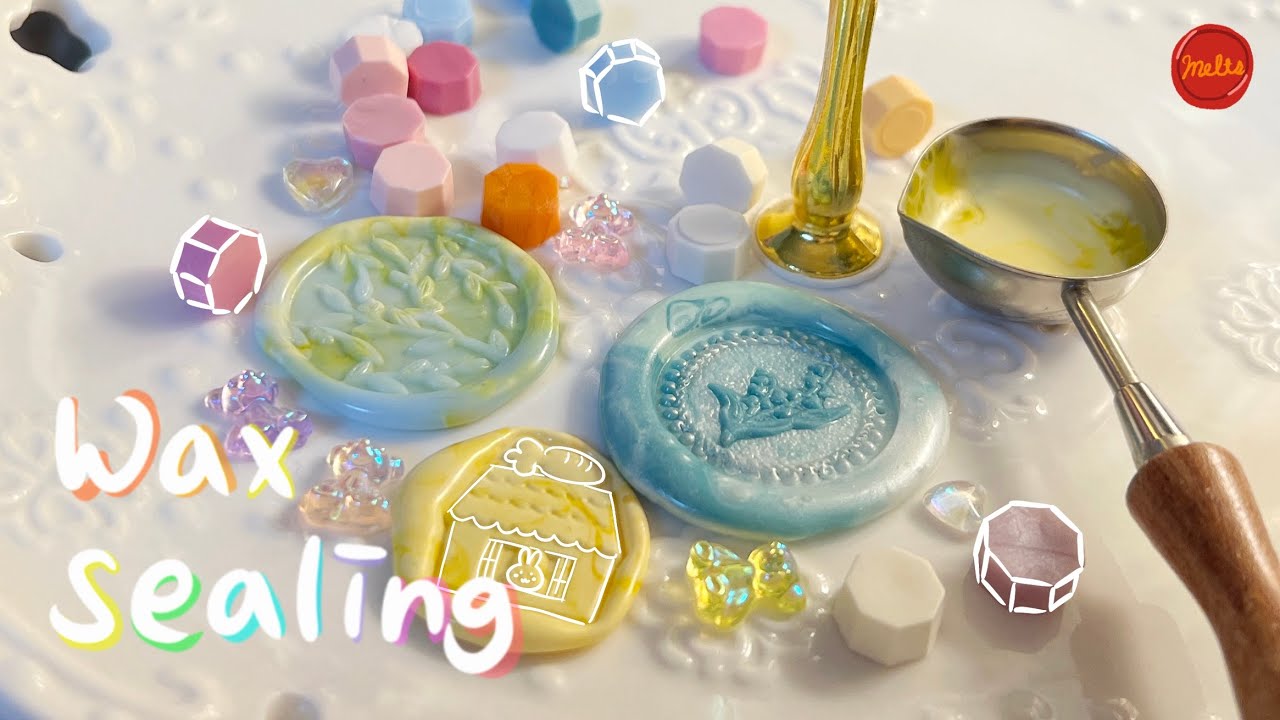 (eng) 알록달록 재미있는 실링 왁스 🍇 Rainbow wax sealing ASMR