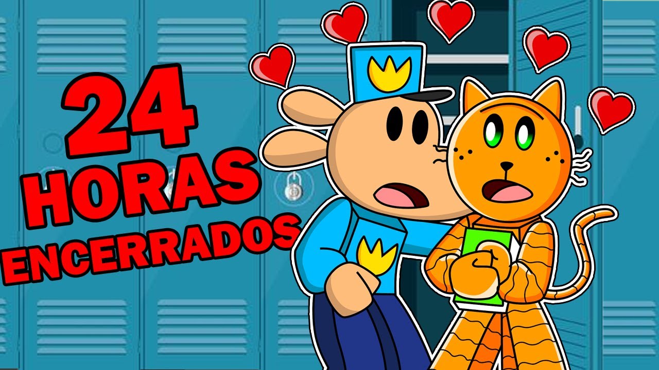 ¡DOG MAN y PETEY PASAN 24 HORAS ENCERRADOS en los CASILLEROS en ROBLOX! 😳😨 AYUDA 😭 DOG MAN en ROBLOX