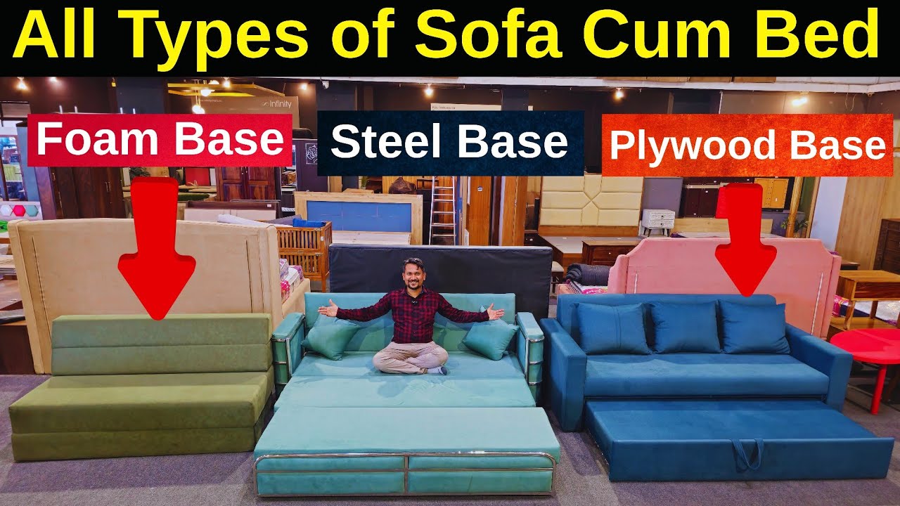 All Types of Sofa Cum Bed ! Foam, Steel & Wooden Base Sofa Cum Bed Designs!