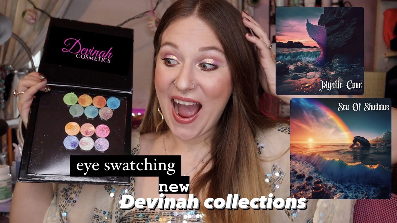 eye swatching NEW Devinah Sea of Shadows & Mystic Cove collections | hot vegan hannah