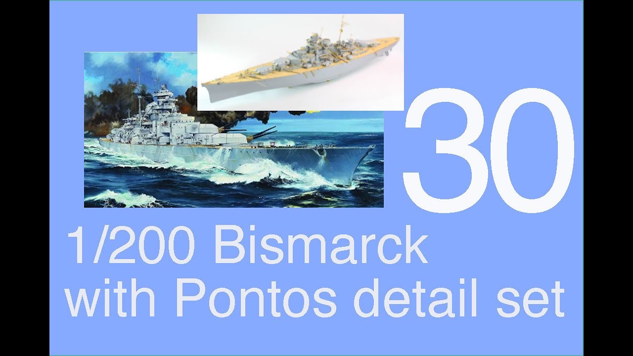 Trumpeter 1/200 DKM Bismarck Full build with Pontos detail set Part 30