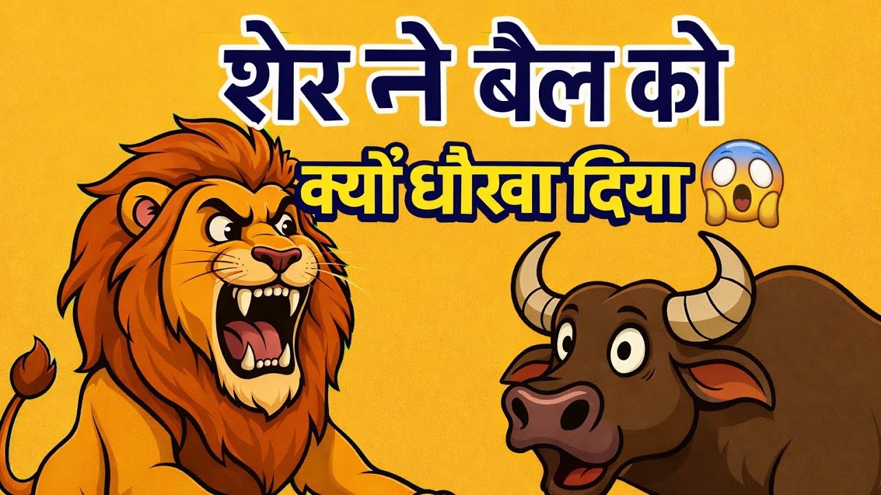 शेर और बैल की दोस्ती | Panchatantra Moral Story in Hindi