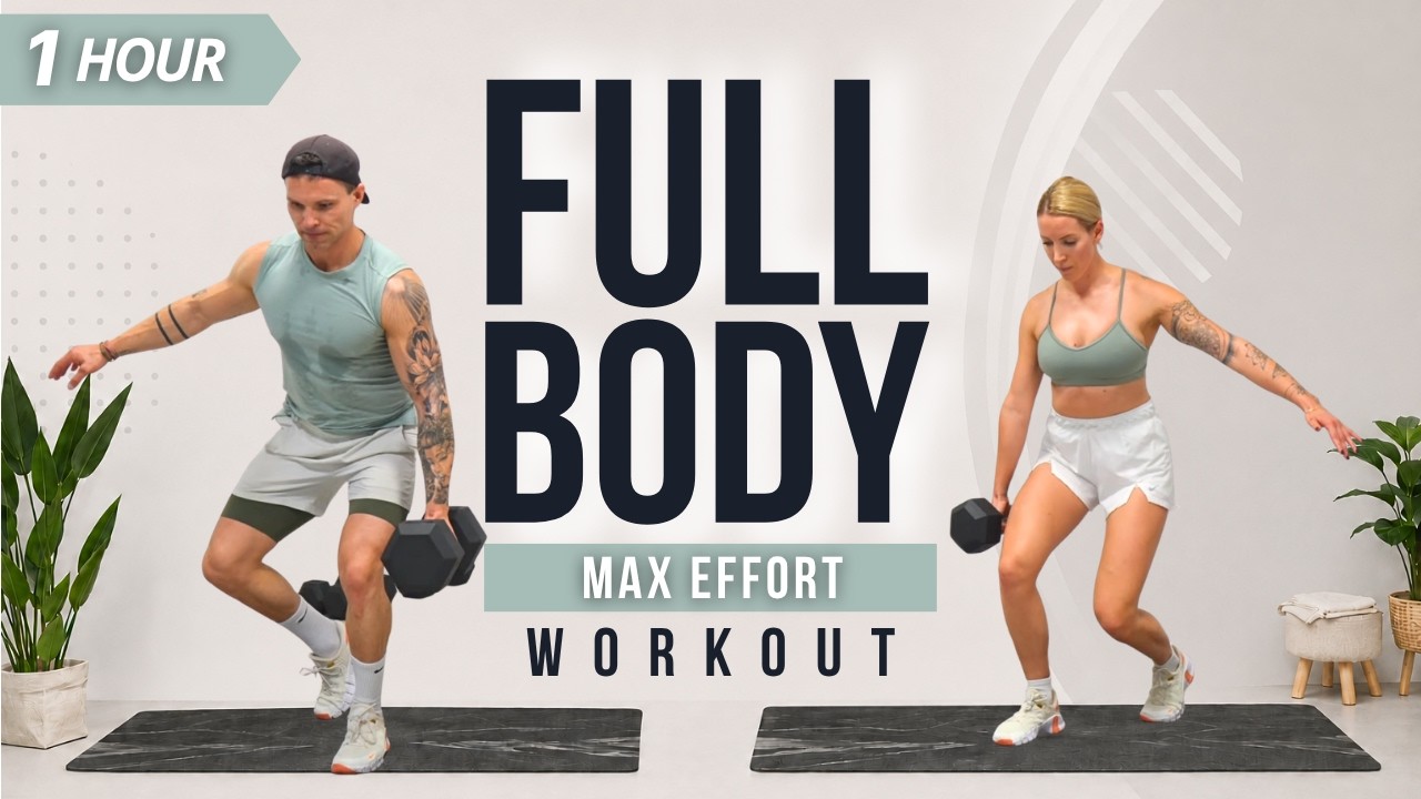 1 Hour FULL BODY WORKOUT with DUMBBELLS | Pure Strength & Muscle
