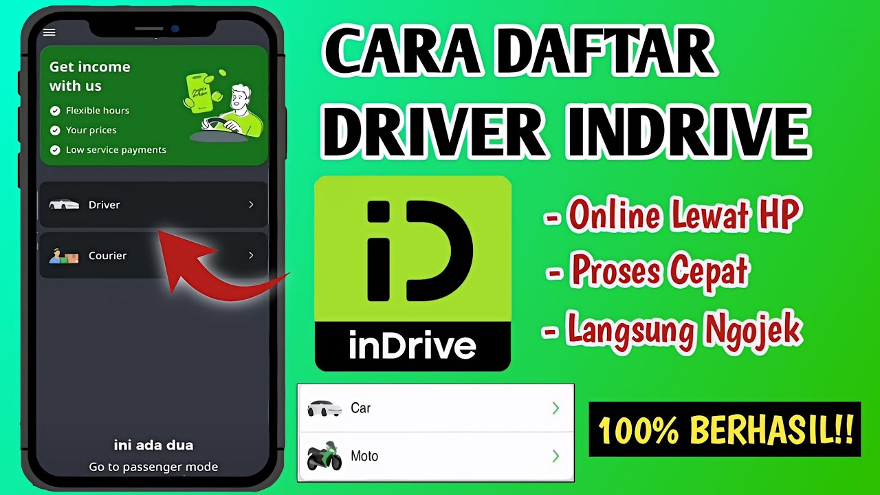 CARA DAFTAR DRIVER INDRIVE 2025 | CARA DAFTAR INDRIVER TERBARU