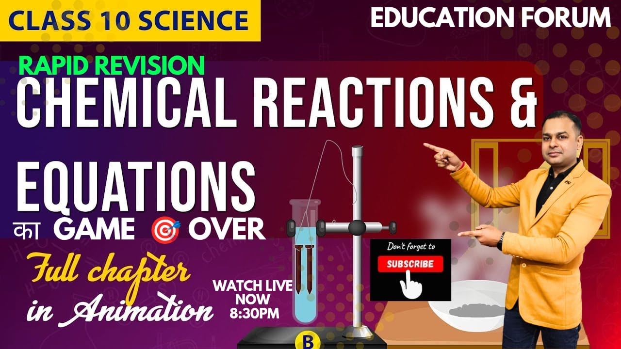 🔴⚡ Chemical Reactions & Equations in ONE SHOT | Class 10 | Board 2026 | Er. Kundan Sir