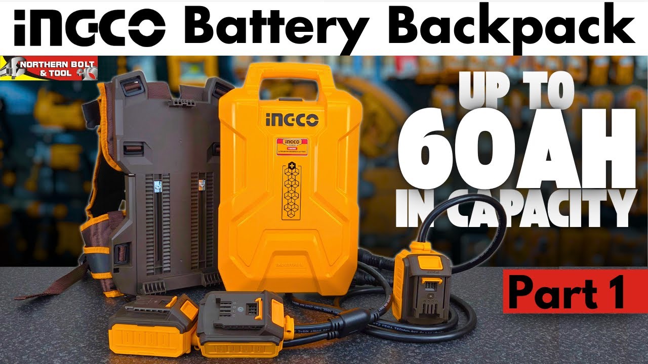 New! Ingco 60Ah Battery Backpack 20V/40V - Part 1
