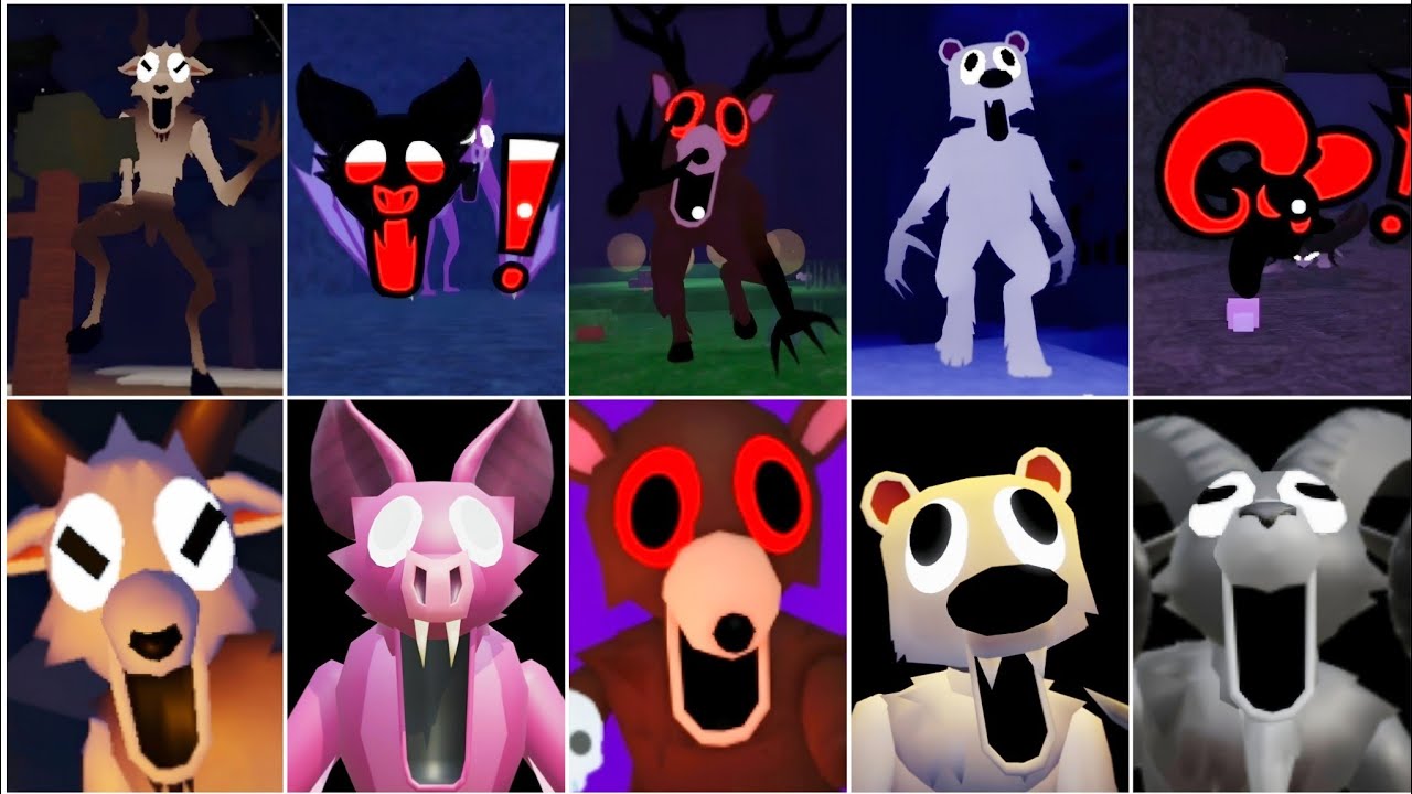 Will West Vs Bat Vs Deer Vs Polar Vs Ram - 99 Nights In The Forest (Jumpscare) 