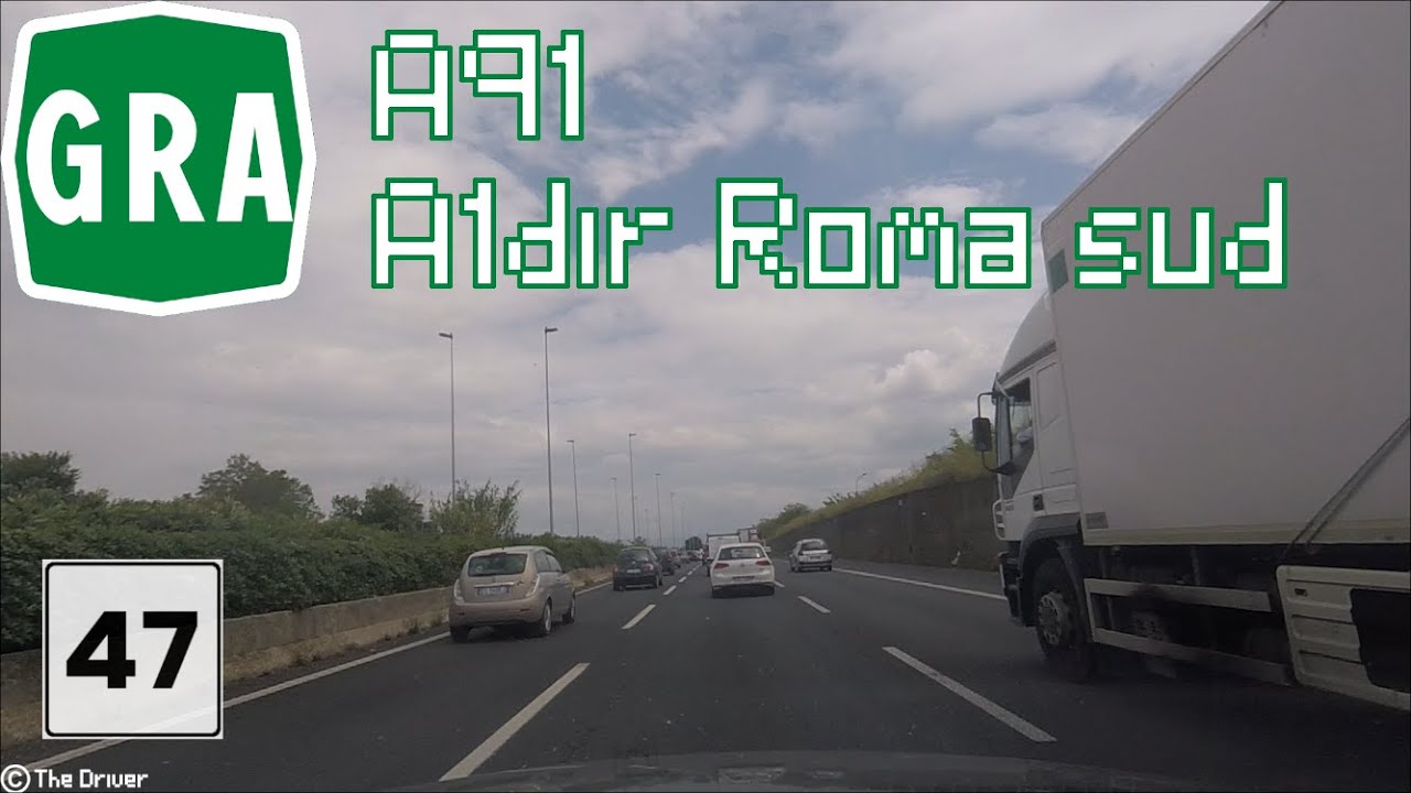 I - Grande Raccordo Anulare (GRA) - Tratto Innesto A91 (uscita 30)-Innesto A1dir RM sud (uscita 19)