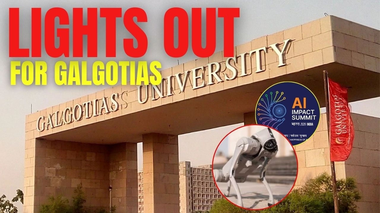 Galgotias University | Lights Go Off At The University Stall | AI Summit | India