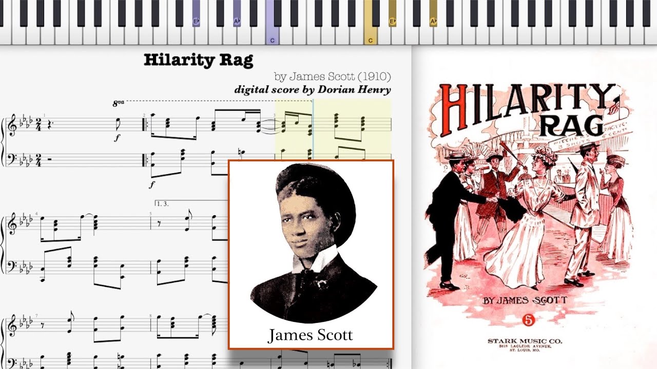 Hilarity Rag by James Scott (1910, Ragtime piano)
