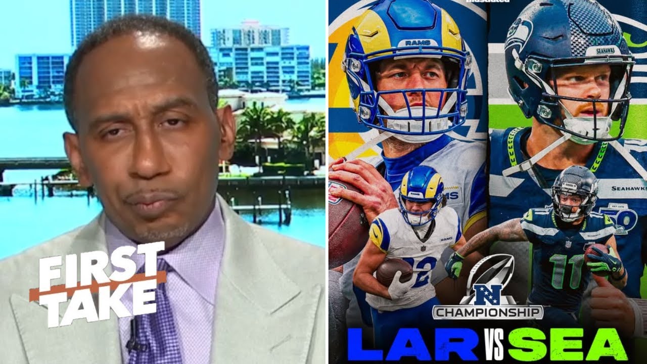 FIRST TAKE | Sam Darnold will end Stafford’s MVP case! - Stephen A. on Seahawks vs Rams in NFC title