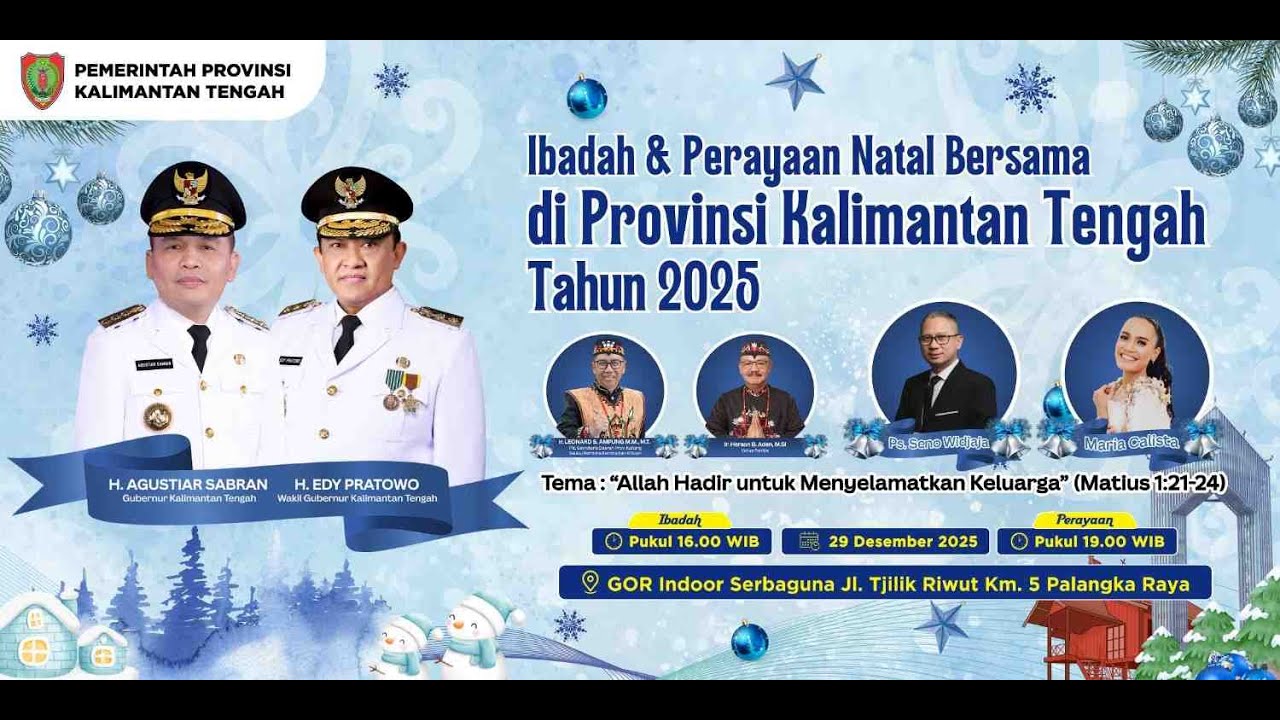 PERAYAAN NATAL BERSAMA PEMPROV KALTENG DAN DEWAN ADAT DAYAK TAHUN 2025