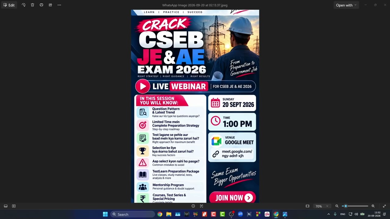 Question Pattern and Exam Analysis Webinar | CSEB JE ELECTRICAL 2025-26 | Test Learn