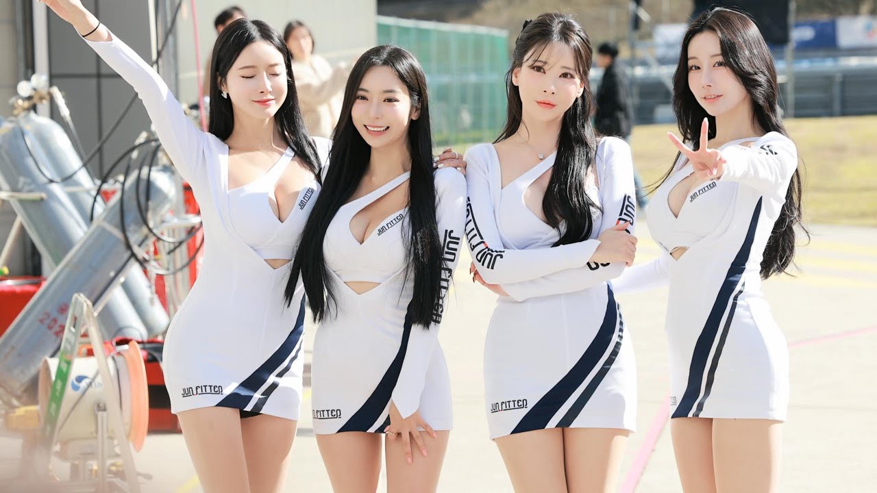 슈퍼레이스 준피티드 레이싱모델 김미진, 김라영, 소이, 허애선 단체 영상