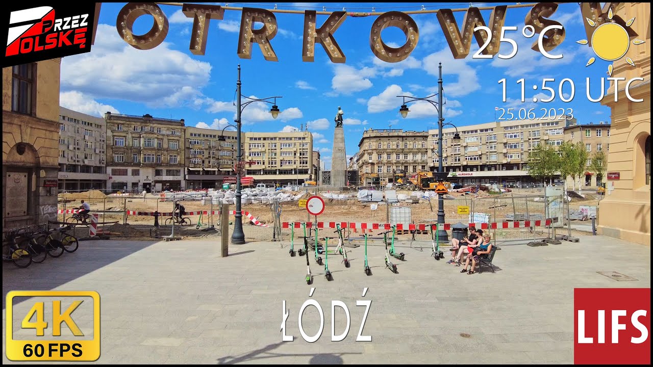 4k POLAND🚶🏽&zwj;♂️#WALK ~ Ł&Oacute;DŹ ~ 👘 PIOTRKOWSKA 🏟 STREET ~ 60fps #PrzezPolskę