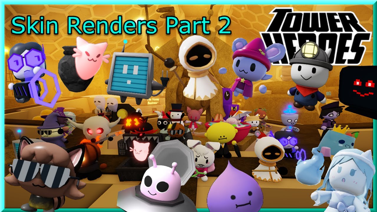 I Created 100+ New Renders for Skins (Part 2) - Tower Heroes
