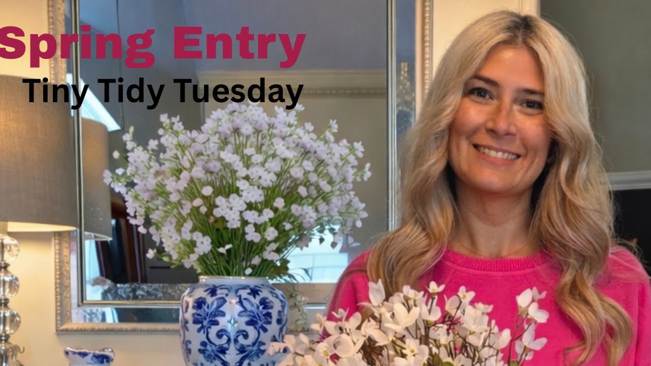 Tiny Tidy Tuesday | Creating an Inviting Spring Entryway 🌷 Quick Clean & Decor