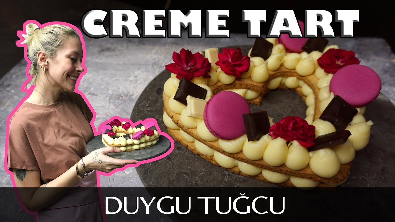 Harf Pasta Tarifi 🍰 | CREME TART🍰 | MUHTESEM LEZZETLİ RAHAT KESİLEBİLEN KREM TART|Chef Duygu Tugcu