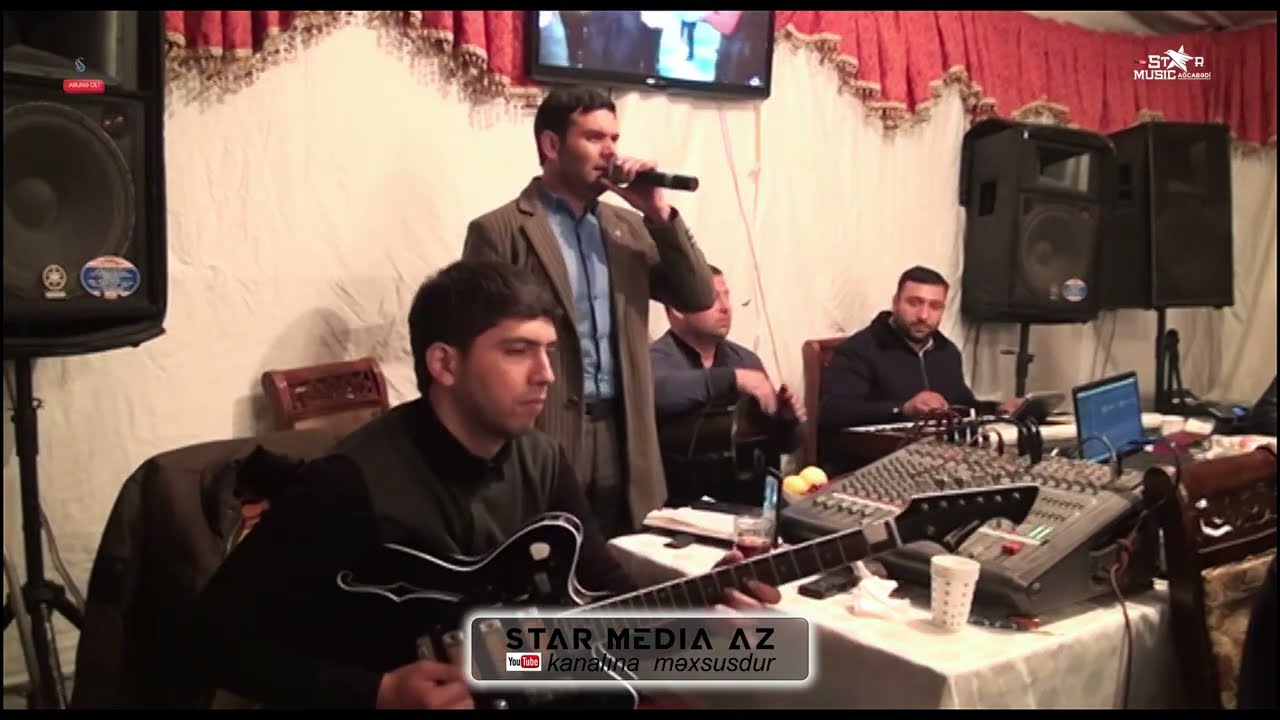 yeni ＂Qoşa Çinarlar＂ oxuyur MUSA AGCABEDİLİ ⧸ gitara Rəşad Ağcabədili ⧸ şen toy manisi