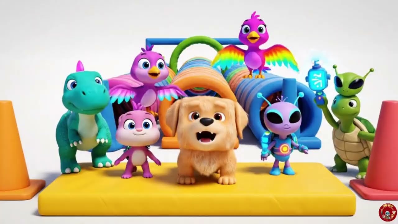 Spanish | Diversión con Formas de Animales en el Gimnasio | Shaped Animals’ Fun at Gym