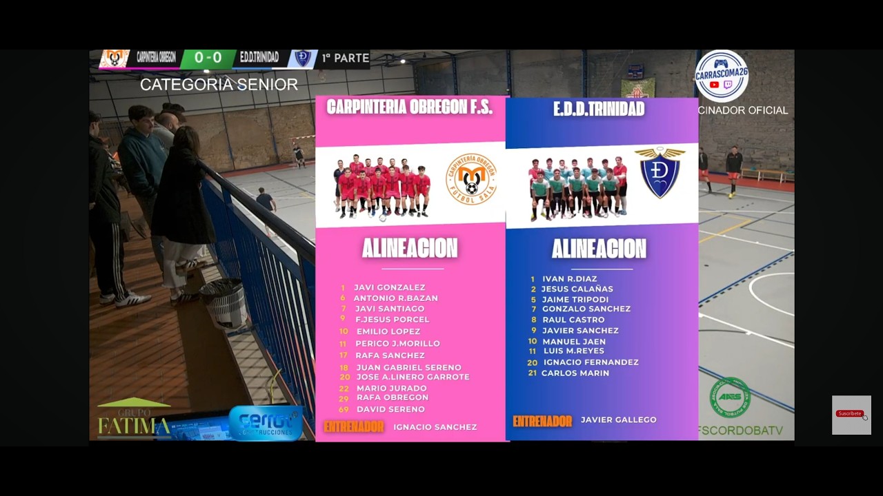 LIGA SENIOR JORNADA 17ª CARPINTERIA OBREGON   EDD TRINIDAD 1ª PARTE