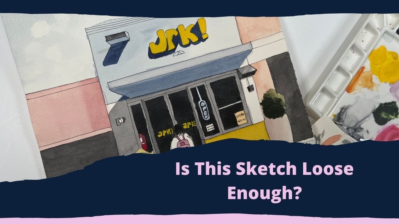 Building Sketch Part 3, Is This a Very Loose Sketch? 7 Watercolor and Sketching Lessons #sketching