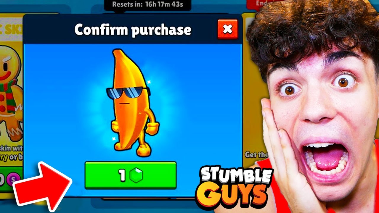 SHOPPO LA SKIN DELLA BANANA D'ORO AD 1 GEMMA su STUMBLE GUYS?!😱 BUG E GLITCH VIRALI di TIKTOK!