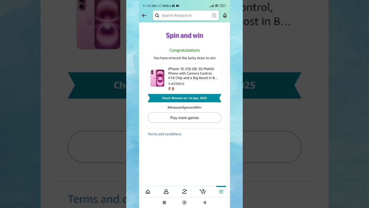 Spin & Win iPhone 16 Amazon | Women&rsquo;s Day Specials FunZone | #shorts #shortsvideo #iphone16 #amazon