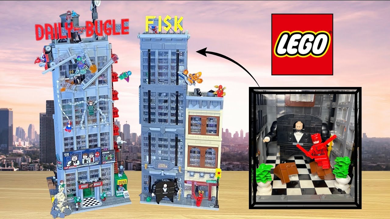 Я построил Башню Фиска, а также Нельсона и Мердока из LEGO!!
