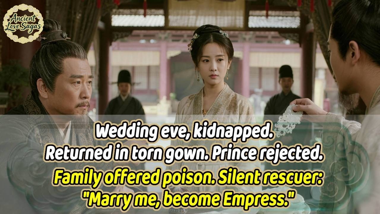 Wedding eve, kidnapped. Returned ruined. Prince rejected. Family gave poison. Rescuer: 