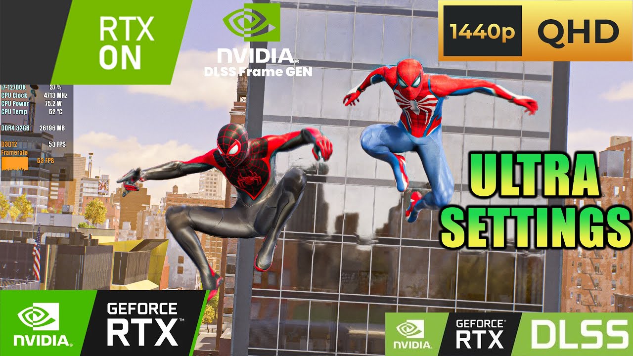 Marvel's Spider-Man 2 - RTX 4060 8GB | 1440p Ultra Setting | RT ON + DLSS Quality + FG ON