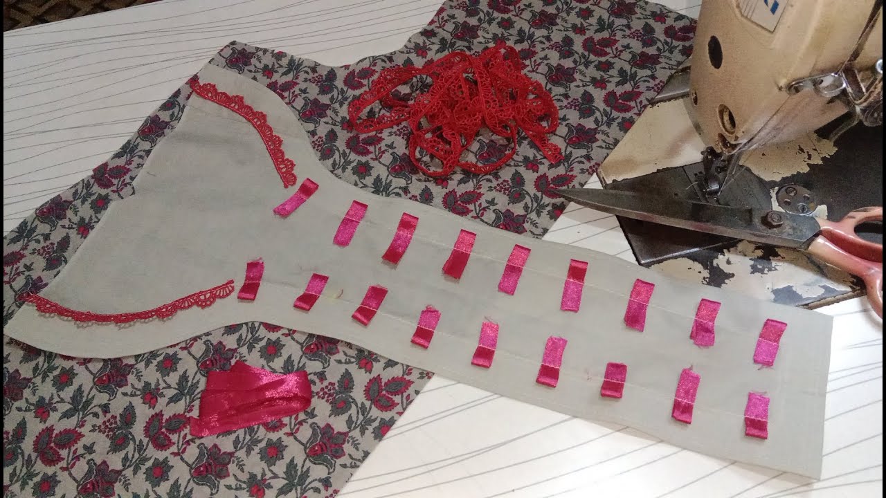 How To Make Neck Design With Less & Dori Loops || New Looking Style Neck Design Cutting & Stitching